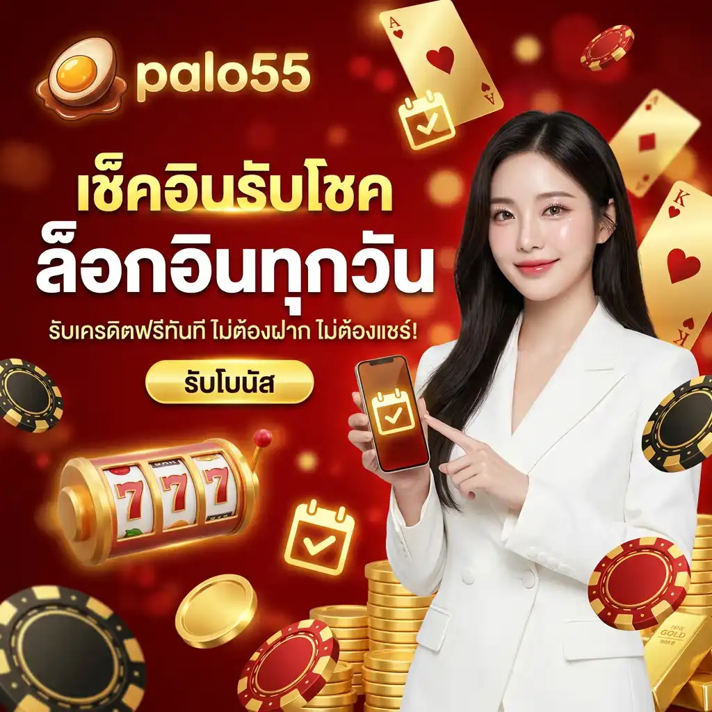 โปรโมชั่นเช็คอินรายวัน รับโบนัสฟรี แค่เข้าสู่ระบบ